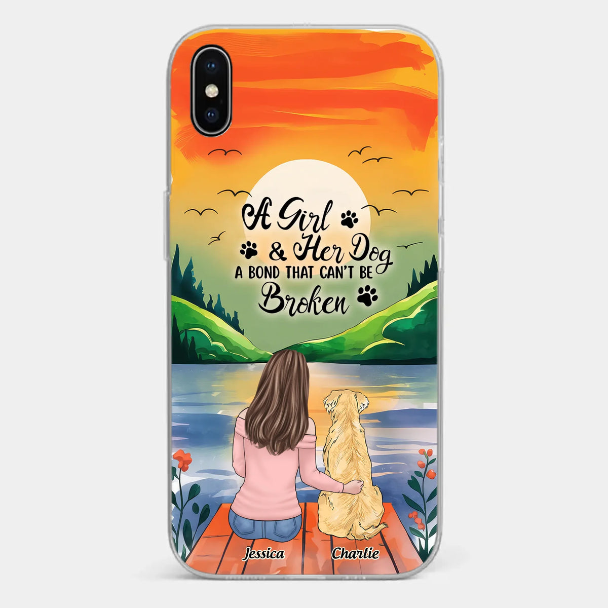 Paw-some Love - Dog Personalized Custom Clear Phone Case - Gift For Pet Owners, Pet Lovers