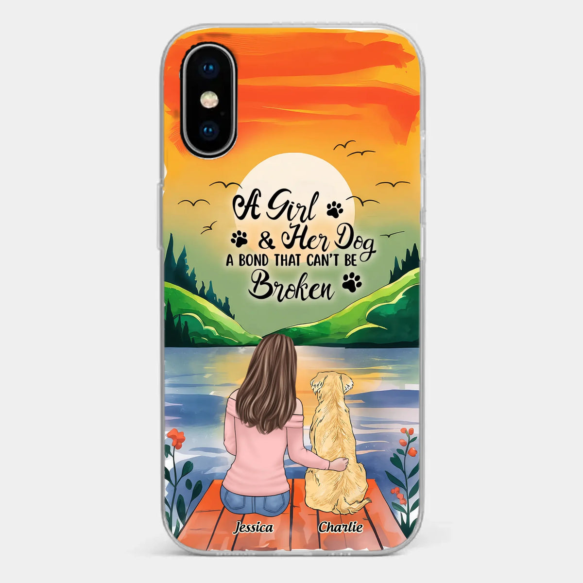 Paw-some Love - Dog Personalized Custom Clear Phone Case - Gift For Pet Owners, Pet Lovers