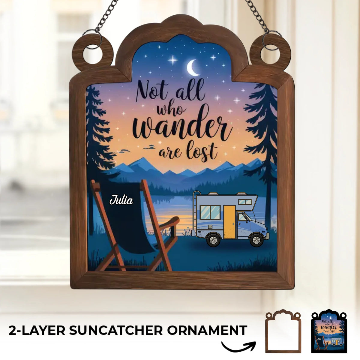 Sleep Under A Billion Stars - Family Personalized Window Hanging Suncatcher - Gift For Yourself, Best Friends, Siblings, Family Members