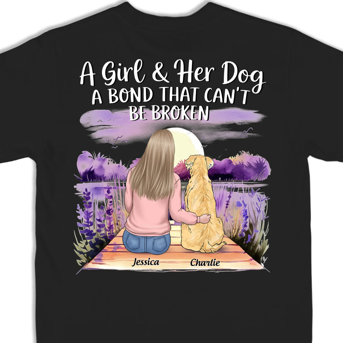 Paws And Love, Forever - Dog Personalized Custom Back Printed Unisex T-shirt, Hoodie, Sweatshirt - Gift For Pet Owners, Pet Lovers