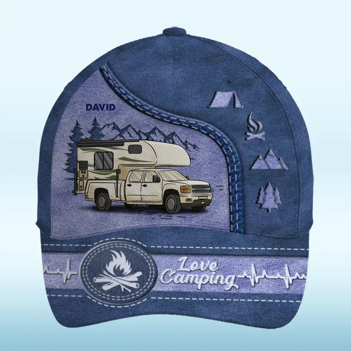 Home Is Where You Pitch It - Camping Personalized Custom Hat, All Over Print Classic Cap - Gift For Camping Lovers