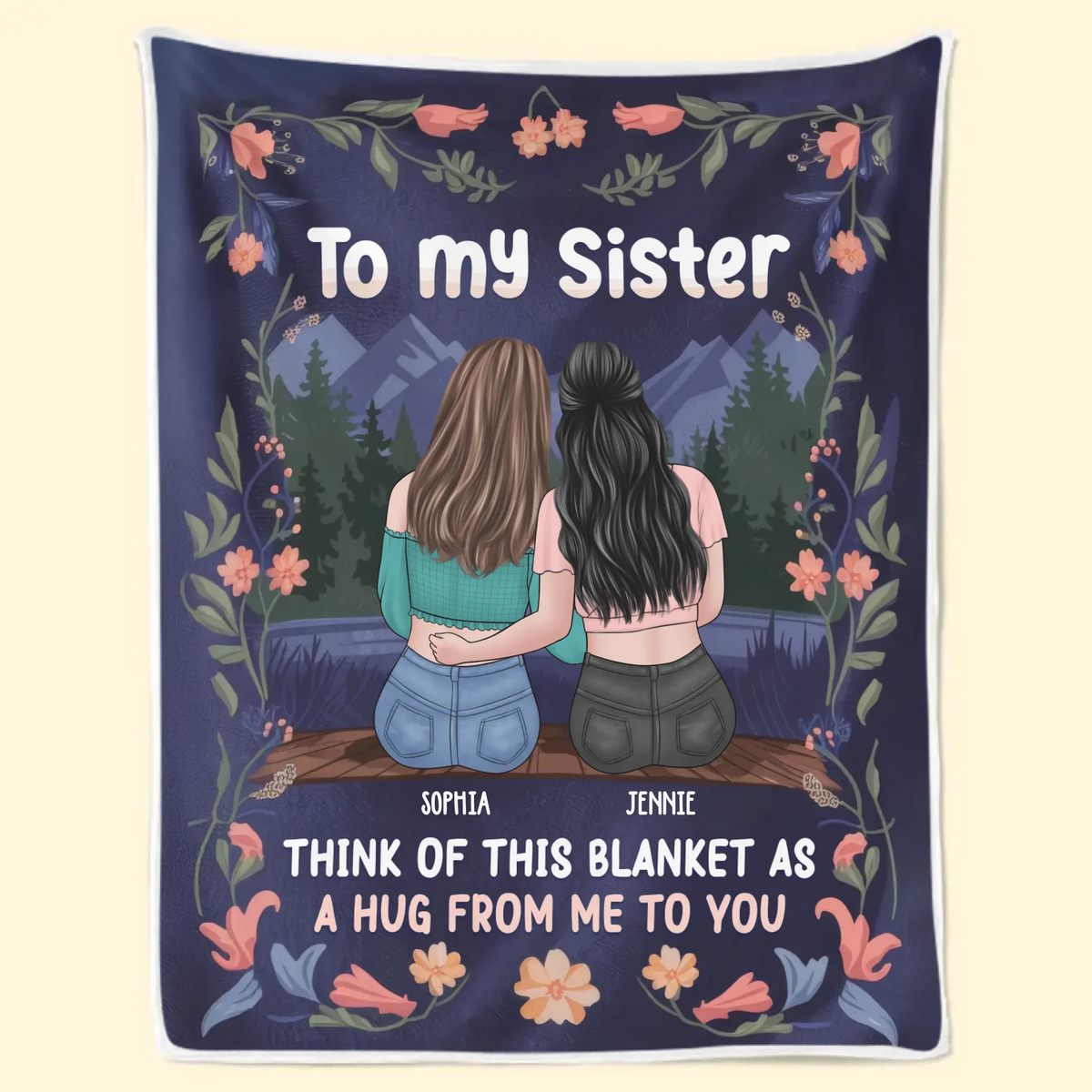Perfect For Celebrating The Friend Who Lights Up Your Life - Bestie Personalized Custom Blanket - Gift For Best Friends, BFF, Sisters
