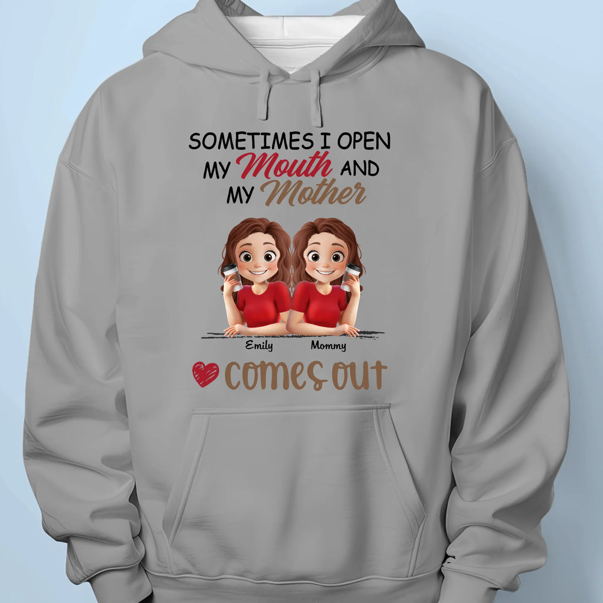 Like Mother Like Daughter - Family Personalized Custom Unisex T-shirt, Premium T-shirt, Hoodie - Mother's Day, Gift For Mom, Daughter