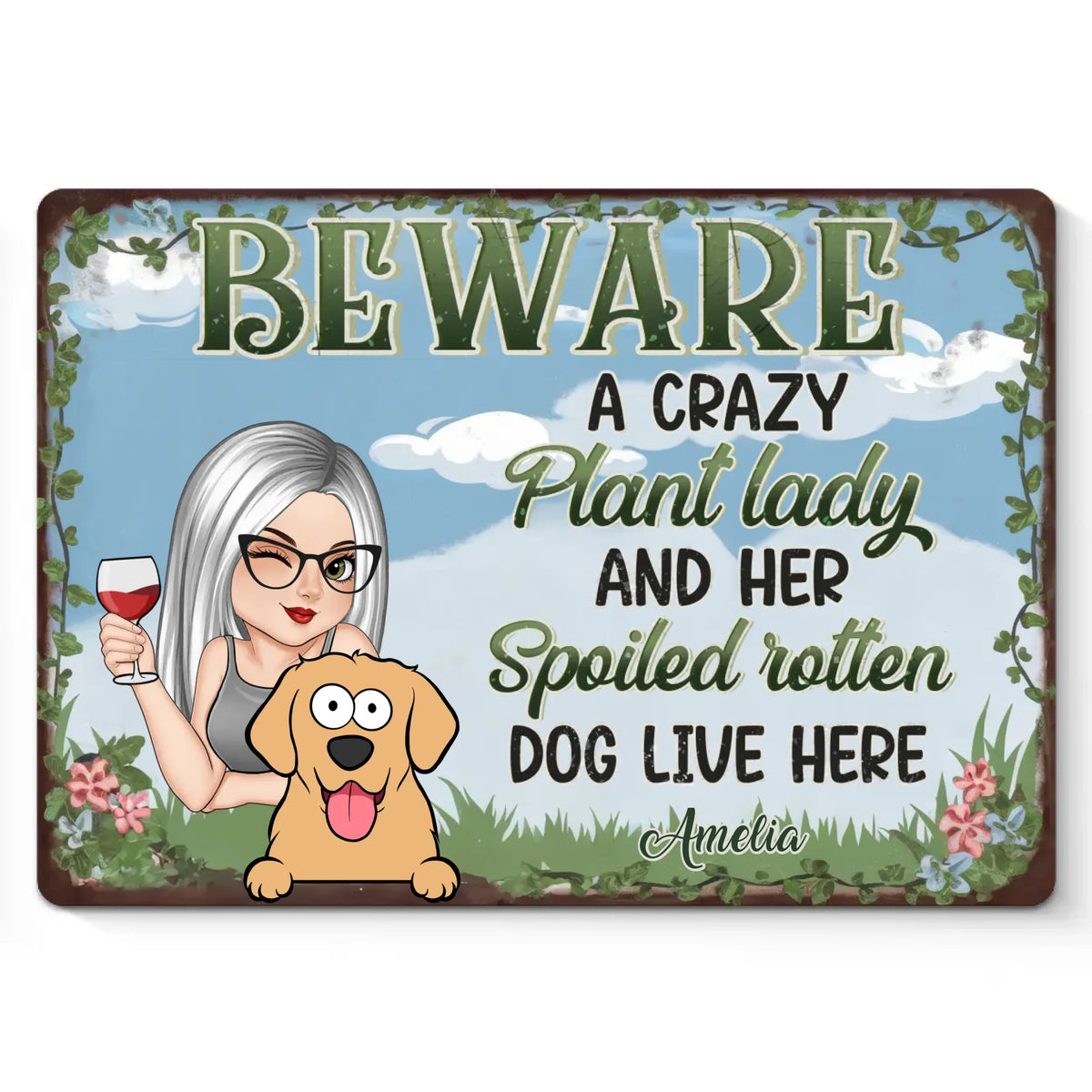 A Fun Reminder That Pets Make A House A Home - Dog Personalized Custom Home Decor Metal Sign - House Warming Gift For Pet Owners, Pet Lovers