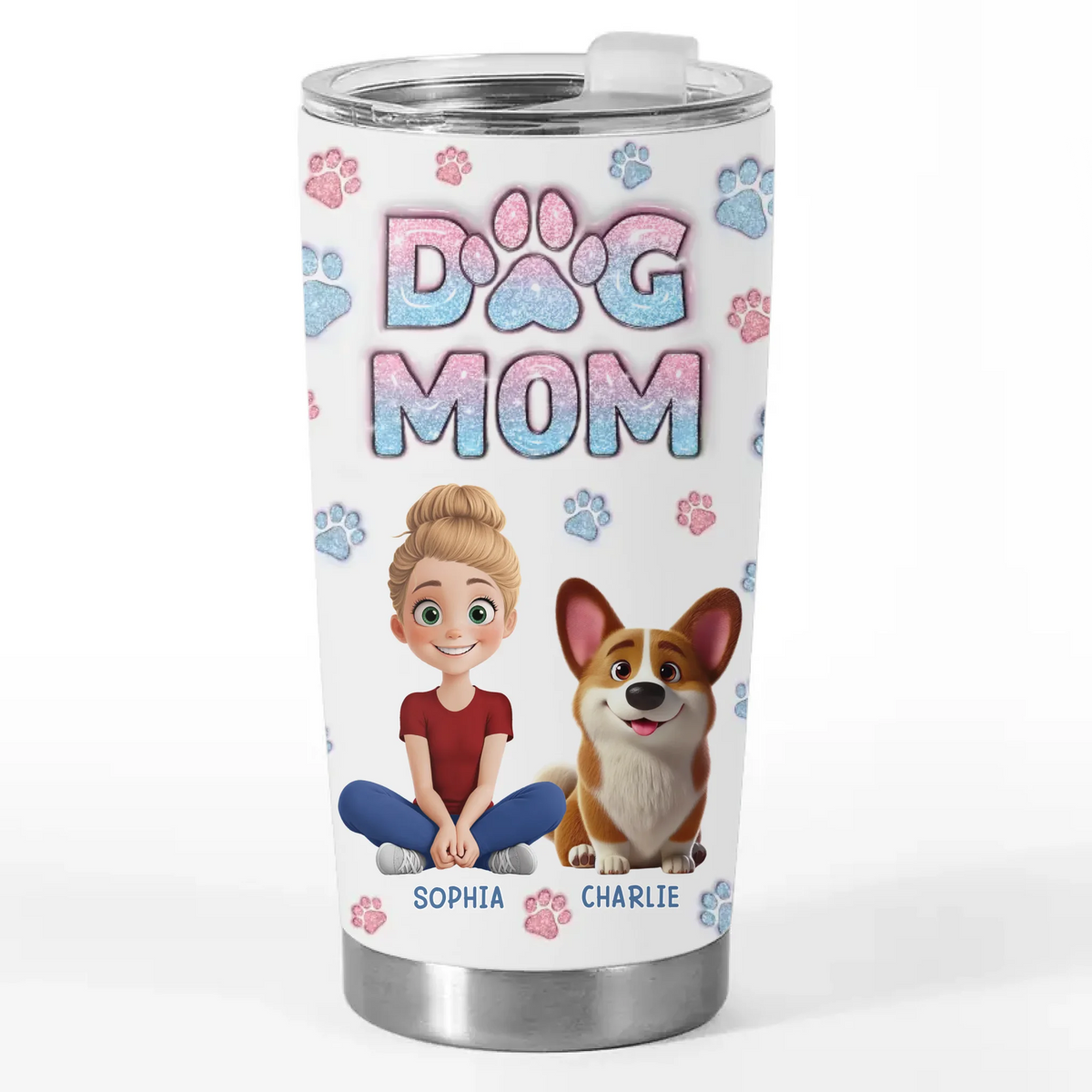 Life Is Better With Fur - Dog & Cat Personalized Custom 3D Inflated Effect Printed Tumbler - Gift For Pet Owners, Pet Lovers