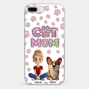 Home Is Where The Paws Are - Dog & Cat Personalized Custom 3D Inflated Effect Printed Clear Phone Case - Gift For Pet Owners, Pet Lovers