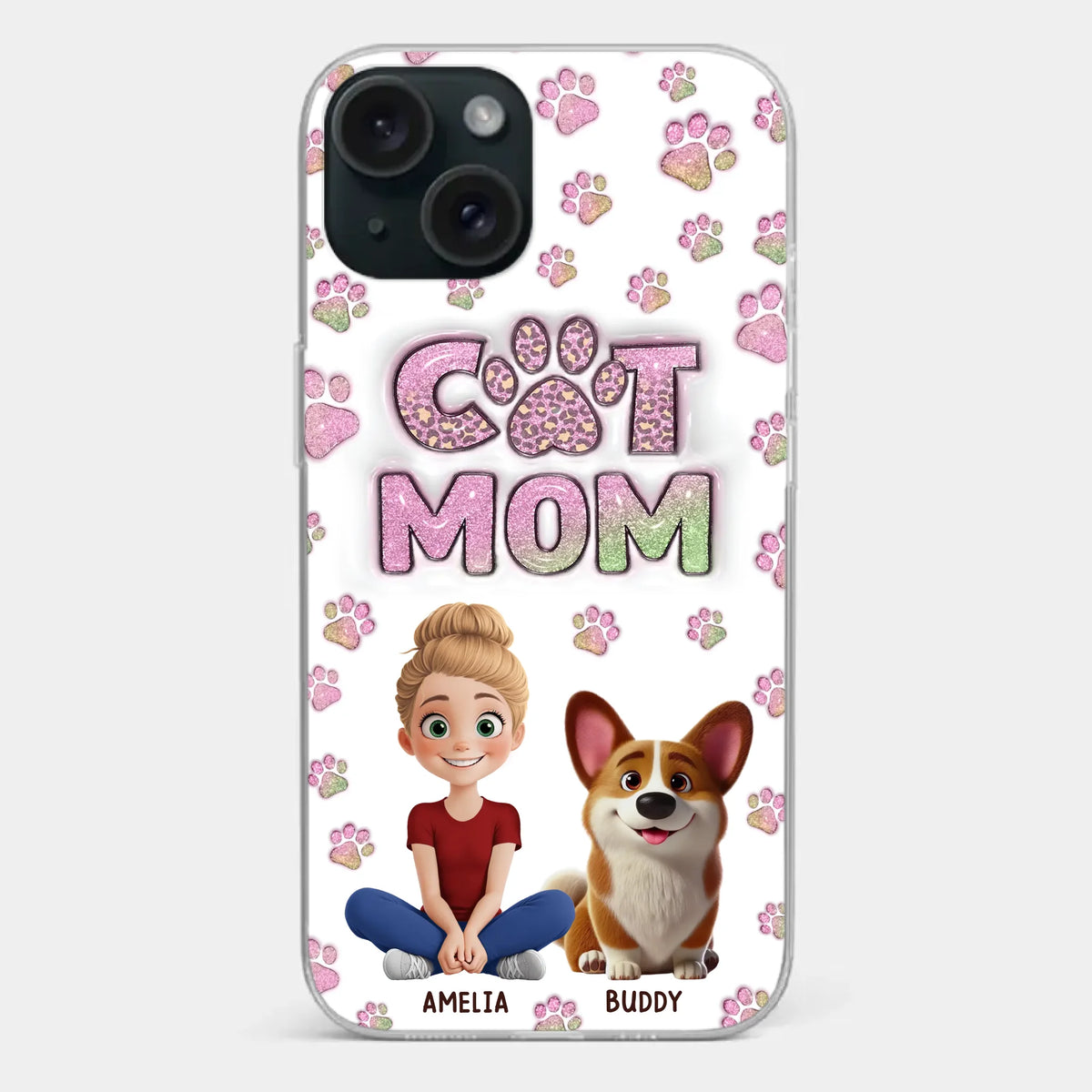 Home Is Where The Paws Are - Dog & Cat Personalized Custom 3D Inflated Effect Printed Clear Phone Case - Gift For Pet Owners, Pet Lovers