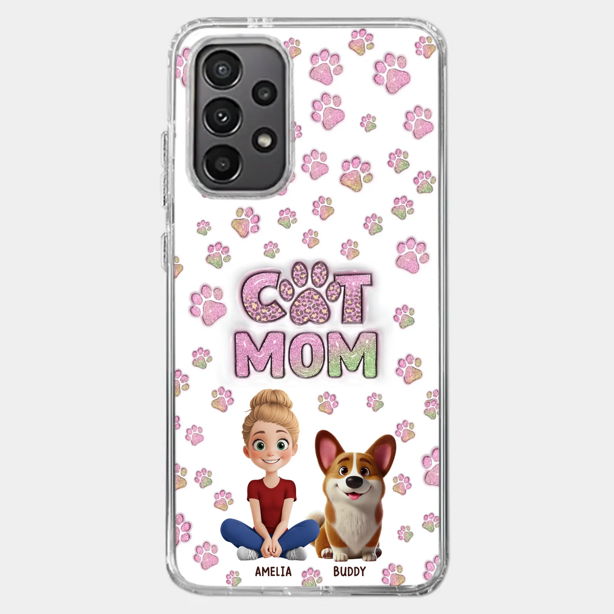 Home Is Where The Paws Are - Dog & Cat Personalized Custom 3D Inflated Effect Printed Clear Phone Case - Gift For Pet Owners, Pet Lovers