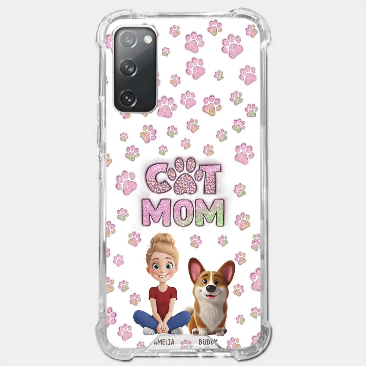 Home Is Where The Paws Are - Dog & Cat Personalized Custom 3D Inflated Effect Printed Clear Phone Case - Gift For Pet Owners, Pet Lovers