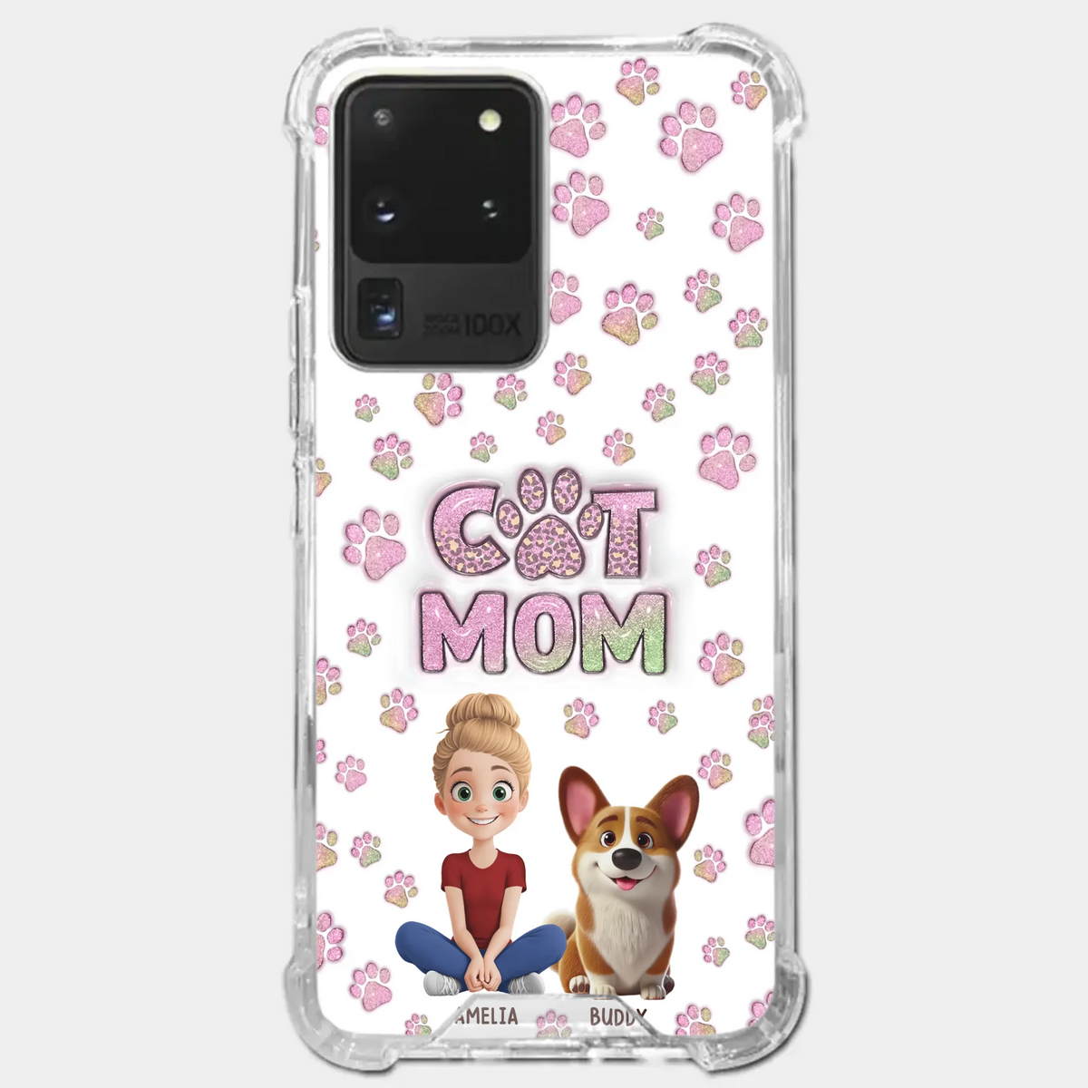 Home Is Where The Paws Are - Dog & Cat Personalized Custom 3D Inflated Effect Printed Clear Phone Case - Gift For Pet Owners, Pet Lovers