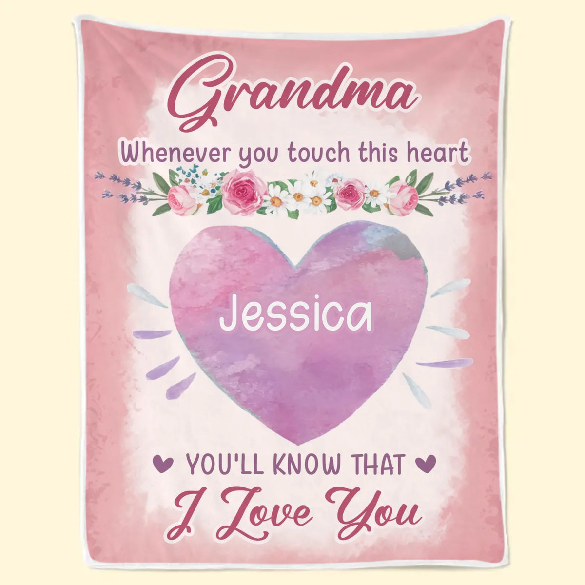 Her Love Is My Heart’s Warmest Memory - Family Personalized Custom Blanket - Gift For Mom, Grandma