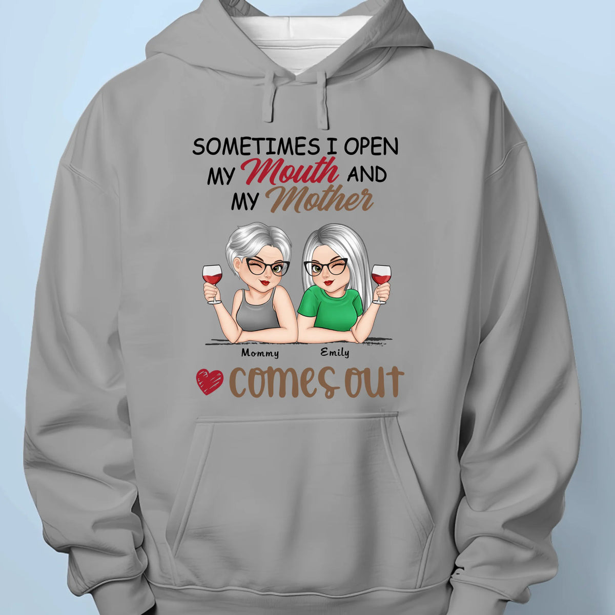 I Love You Forever & Always - Family Personalized Custom Unisex T-shirt, Premium T-shirt, Hoodie - Mother's Day, Gift For Mom, Daughter