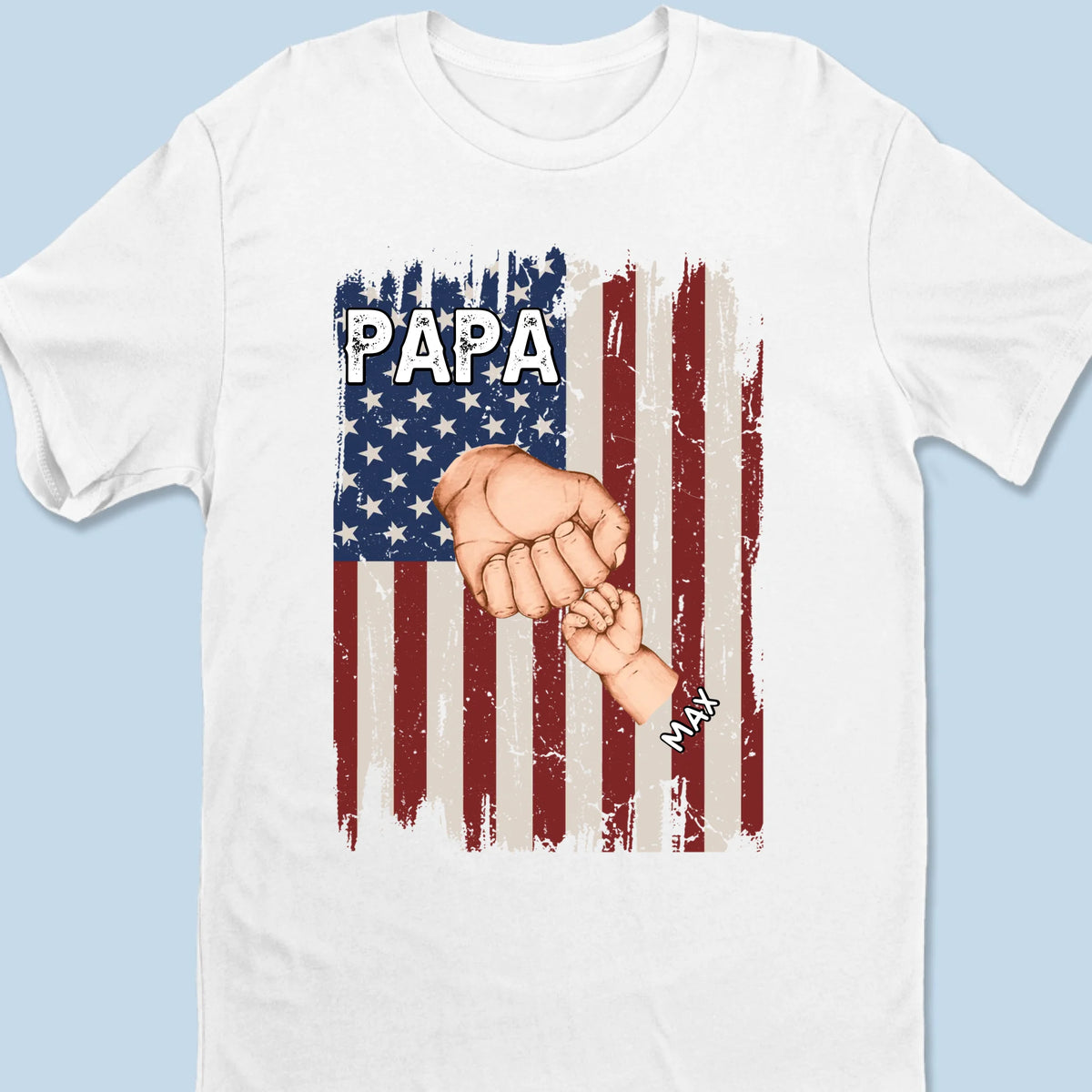 Built By Dad, Inspired By Grandpa - Family Personalized Custom Unisex T-Shirt, Premium T-shirt, Hoodie - Father's Day Gift For Dad, Grandpa