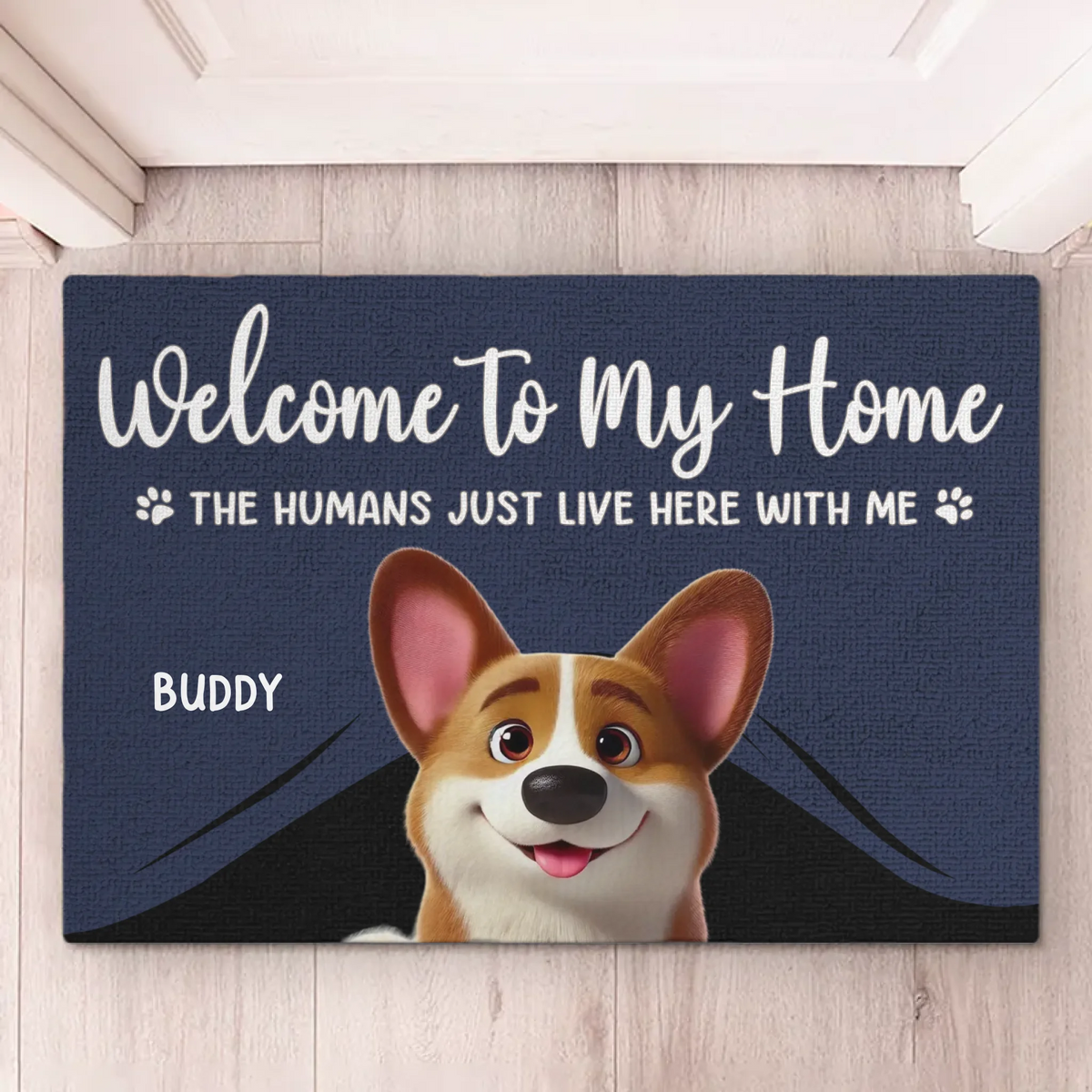 Our Home Runs On Love - Dog & Cat Personalized Custom Home Decor Decorative Mat - House Warming Gift For Pet Owners, Pet Lovers