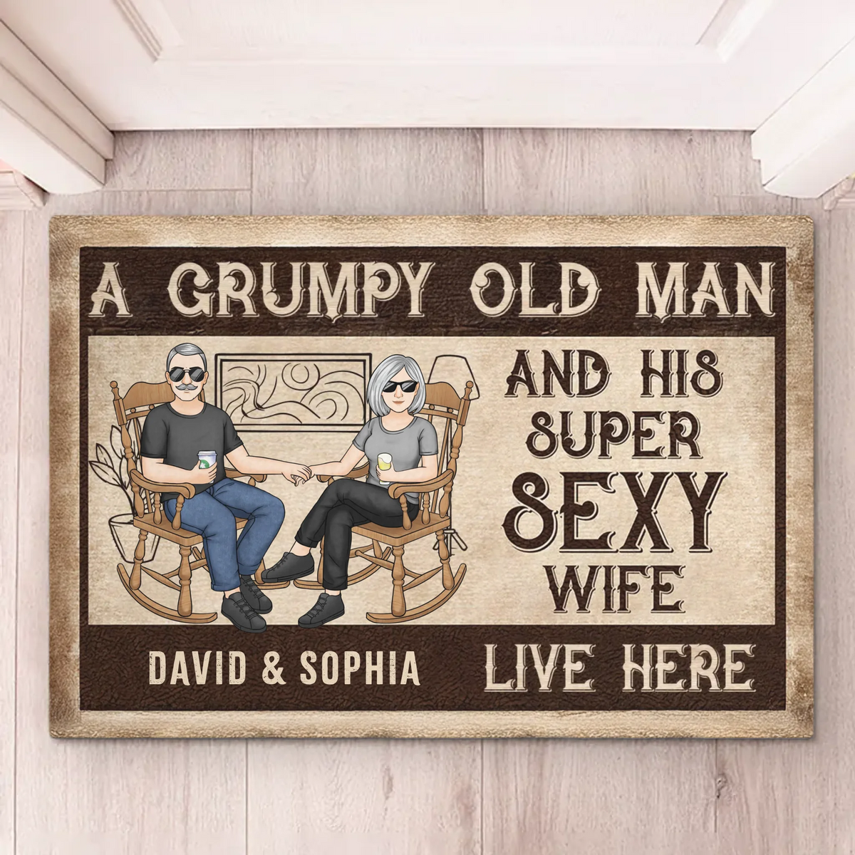 Our Hands Tell A Story Of Endless Love - Couple Personalized Custom Home Decor Decorative Mat - House Warming Gift For Husband Wife, Anniversary