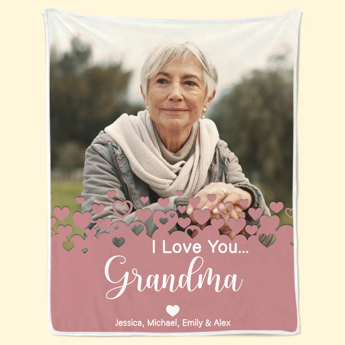 Custom Photo I Love You More Than I Can Say - Family Personalized Custom Blanket - Gift For Mom, Grandma