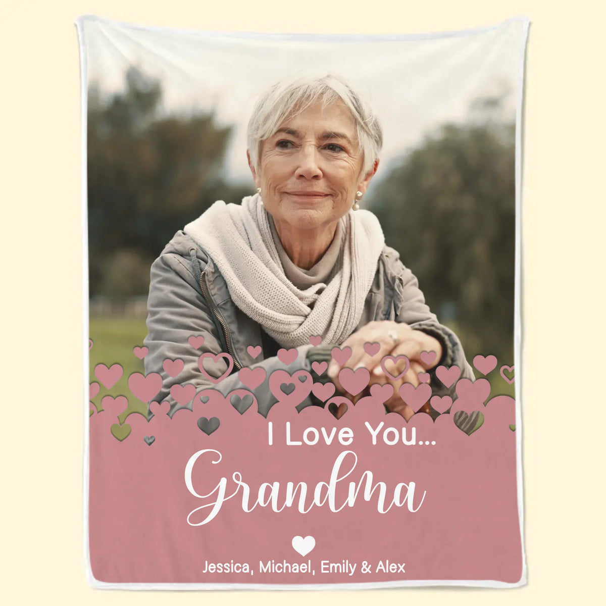 Custom Photo I Love You More Than I Can Say - Family Personalized Custom Blanket - Gift For Mom, Grandma