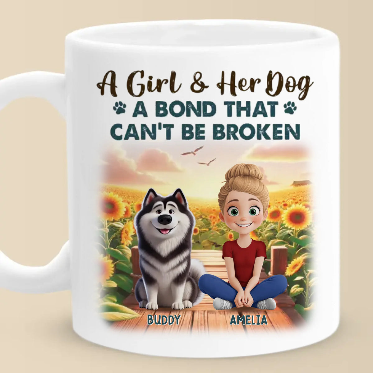 My Best Friend Comes With A Wagging Tail - Dog Personalized Custom Mug - Gift For Pet Owners, Pet Lovers