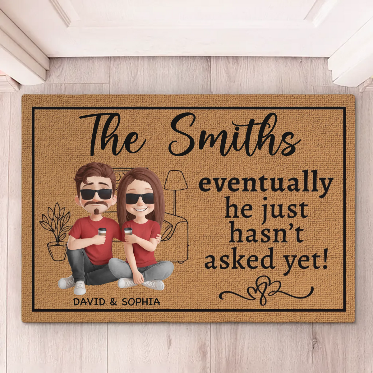 Our Love Is The Adventure That Makes Life Extraordinary - Couple Personalized Custom Home Decor Decorative Mat - House Warming Gift For Husband Wife, Anniversary