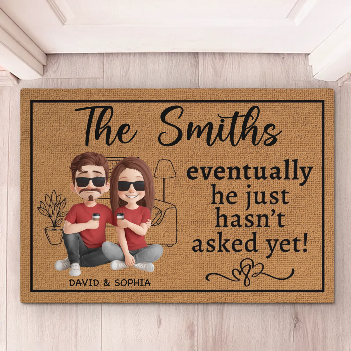 Our Love Is The Adventure That Makes Life Extraordinary - Couple Personalized Custom Home Decor Decorative Mat - House Warming Gift For Husband Wife, Anniversary