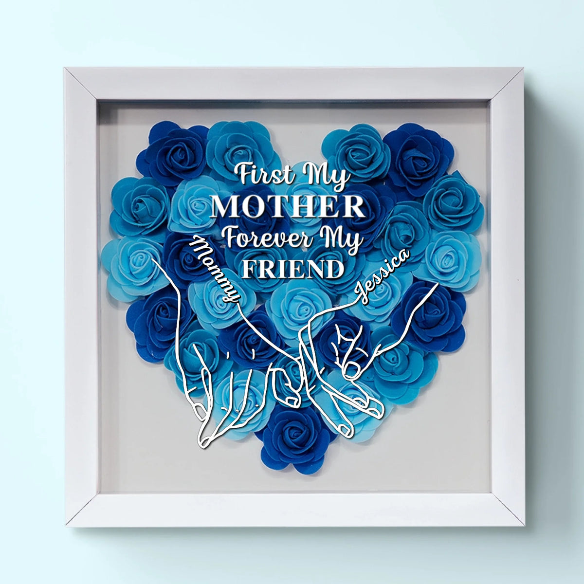 I’ll Always Be Your Little Girl - Family Personalized Custom Flower Shadow Box - Mother's Day, Gift For Mom, Grandma