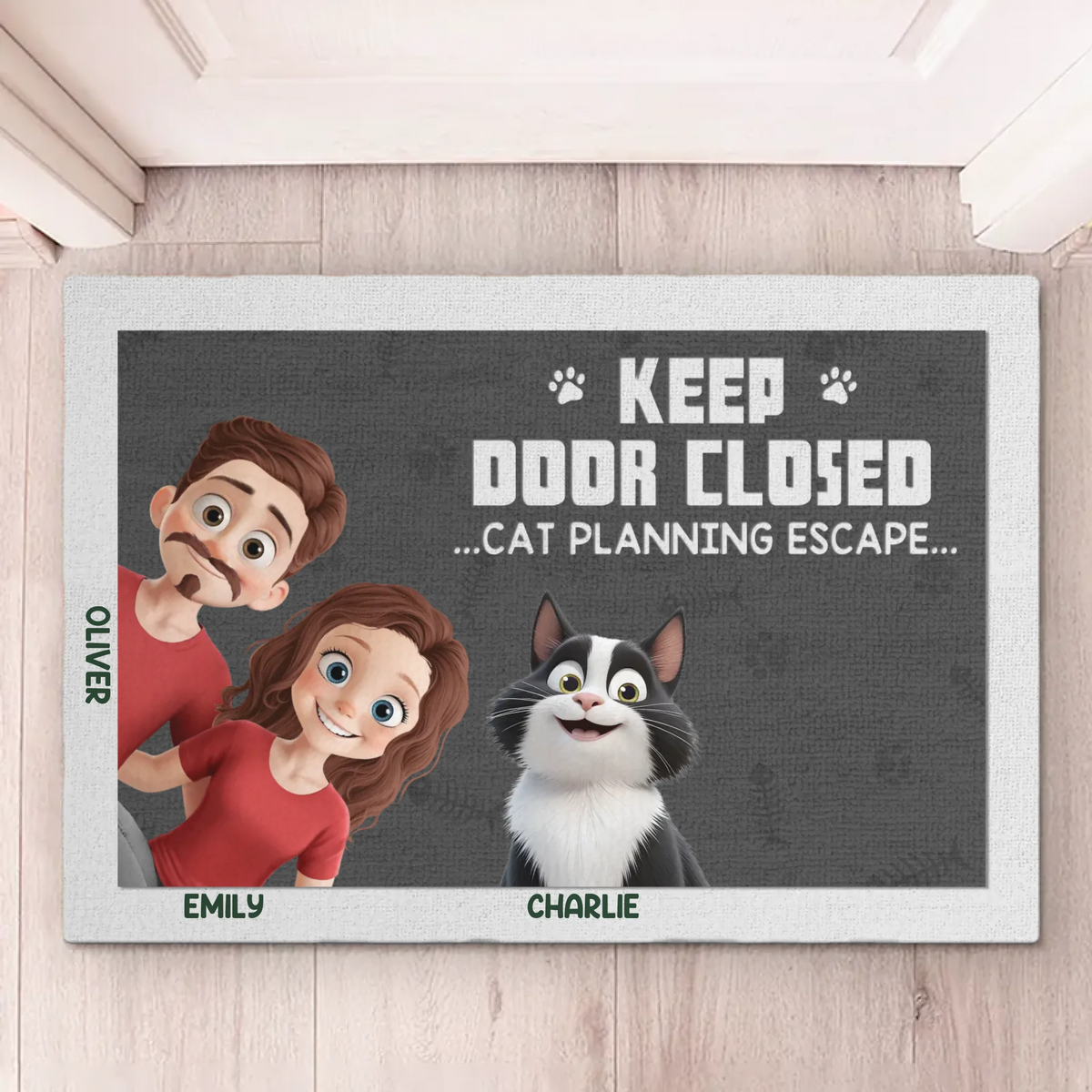 In A World Full Of Chaos, Cats Bring Peace - Cat Personalized Custom Home Decor Decorative Mat - House Warming Gift For Pet Owners, Pet Lovers