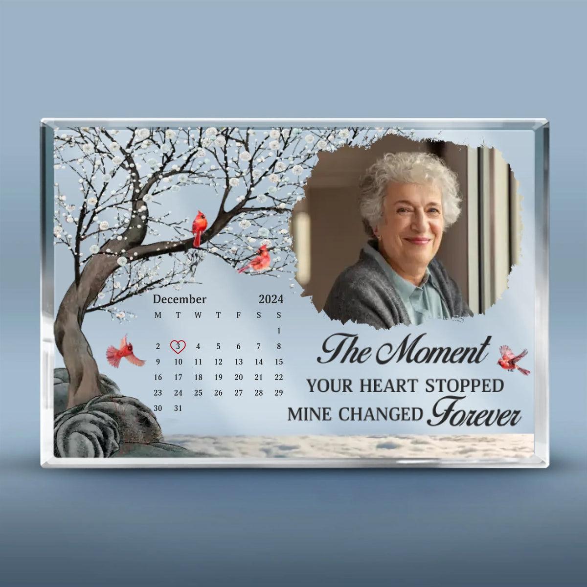 Custom Photo One Day, We’ll Meet Again In His Light - Memorial Personalized Custom Rectangle Shaped Acrylic Plaque - Sympathy Gift For Family Members