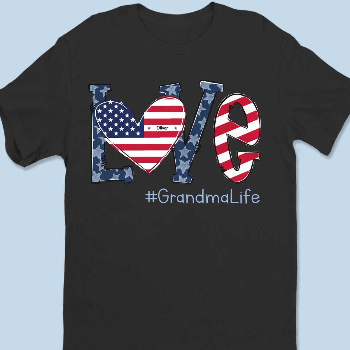 Home Is Wherever Grandma Is - Family Personalized Custom Unisex T-shirt, Premium T-shirt, Hoodie - 4th Of July, Mother's Day, Gift For Mom, Grandma