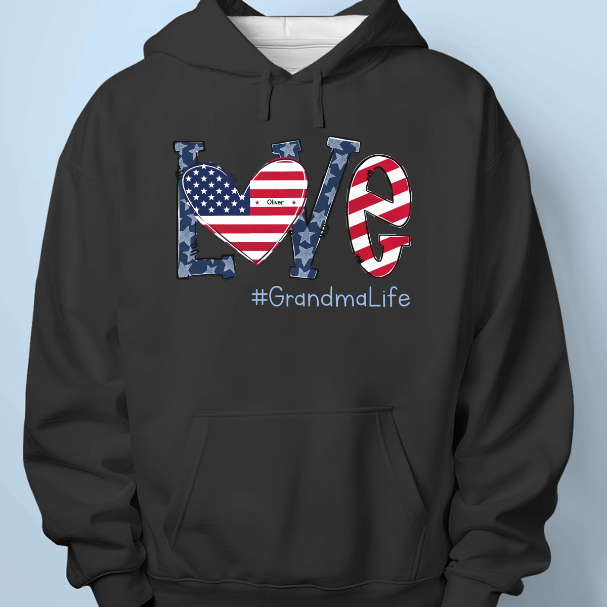 Home Is Wherever Grandma Is - Family Personalized Custom Unisex T-shirt, Premium T-shirt, Hoodie - 4th Of July, Mother's Day, Gift For Mom, Grandma