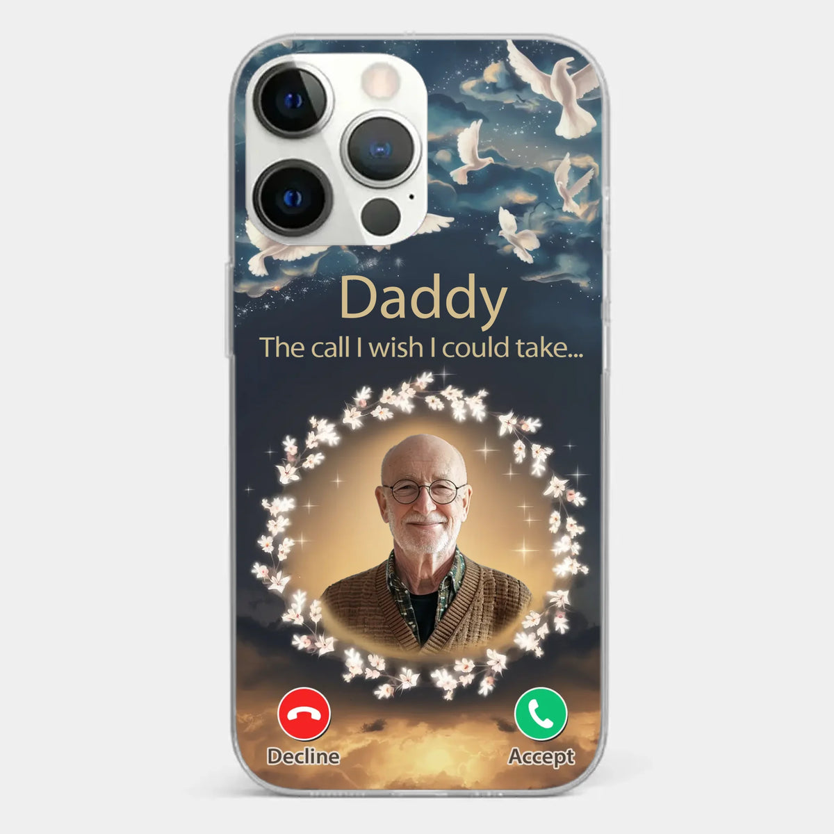 Custom Photo Because Every Memory Deserves A Special Place - Memorial Personalized Custom Clear Phone Case - Sympathy Gift For Family Members