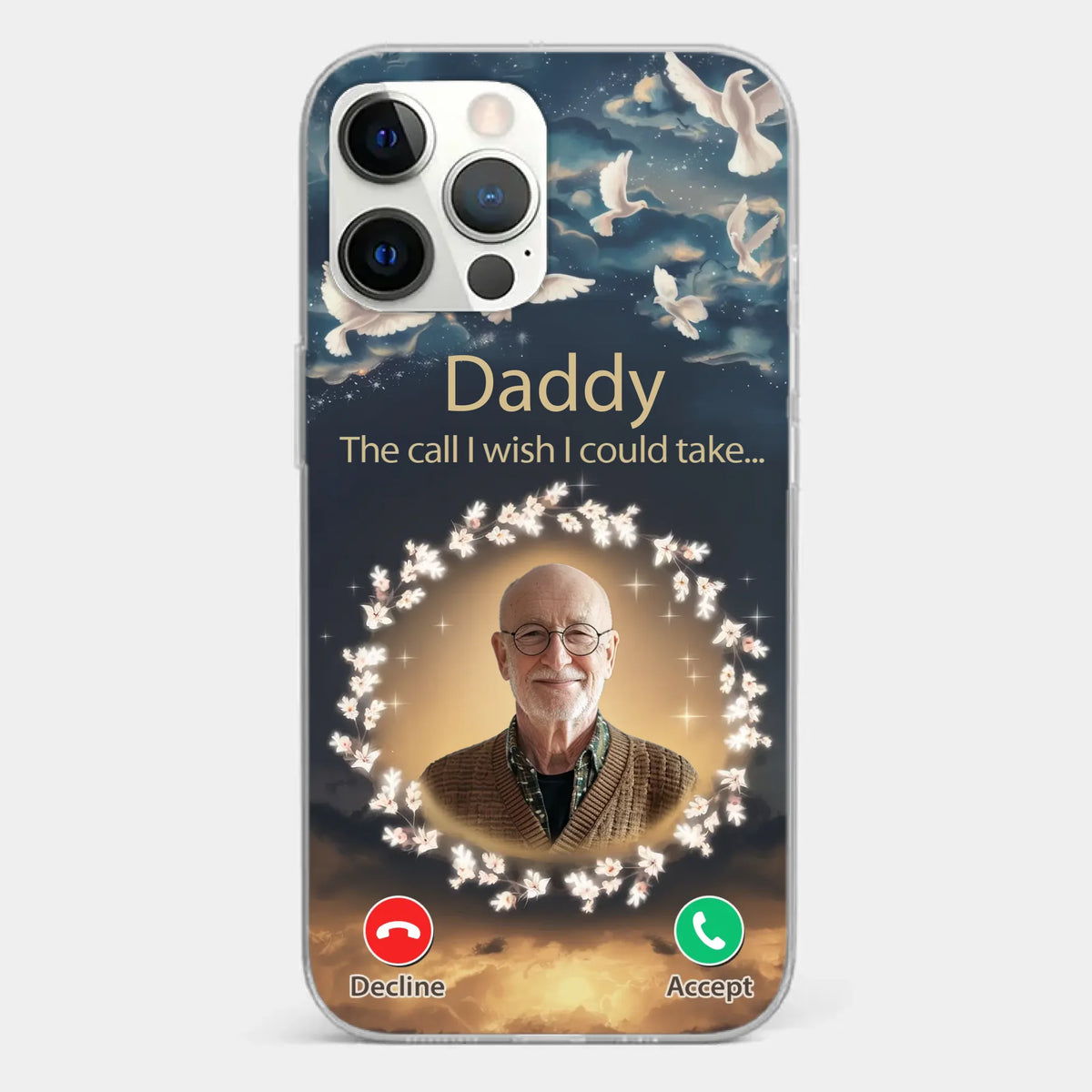 Custom Photo Because Every Memory Deserves A Special Place - Memorial Personalized Custom Clear Phone Case - Sympathy Gift For Family Members