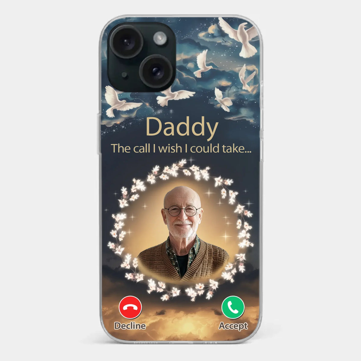 Custom Photo Because Every Memory Deserves A Special Place - Memorial Personalized Custom Clear Phone Case - Sympathy Gift For Family Members