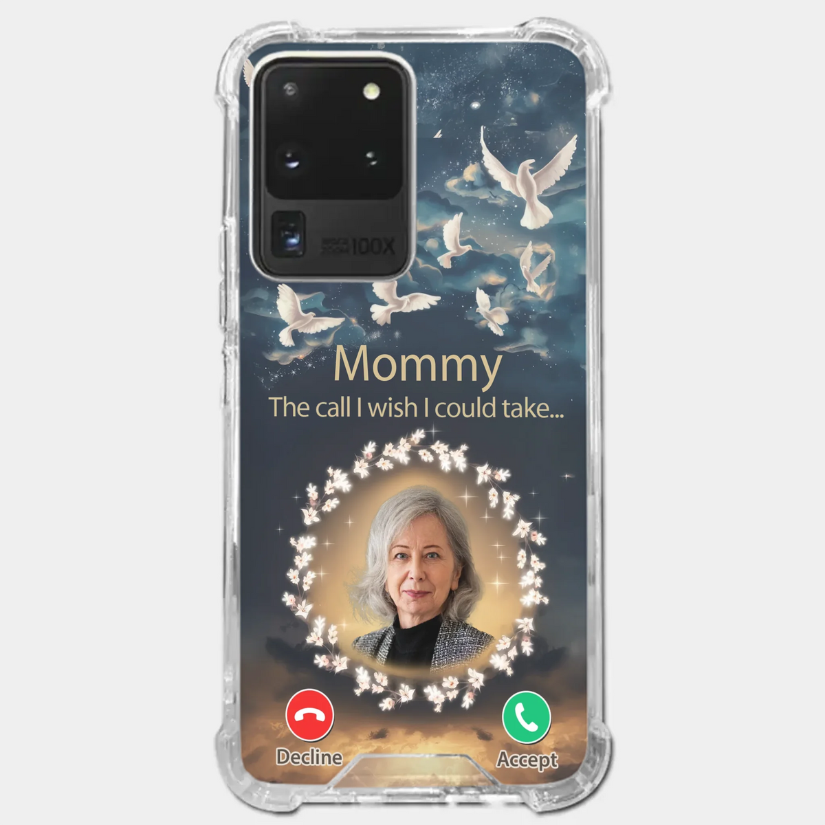Custom Photo Because Every Memory Deserves A Special Place - Memorial Personalized Custom Clear Phone Case - Sympathy Gift For Family Members