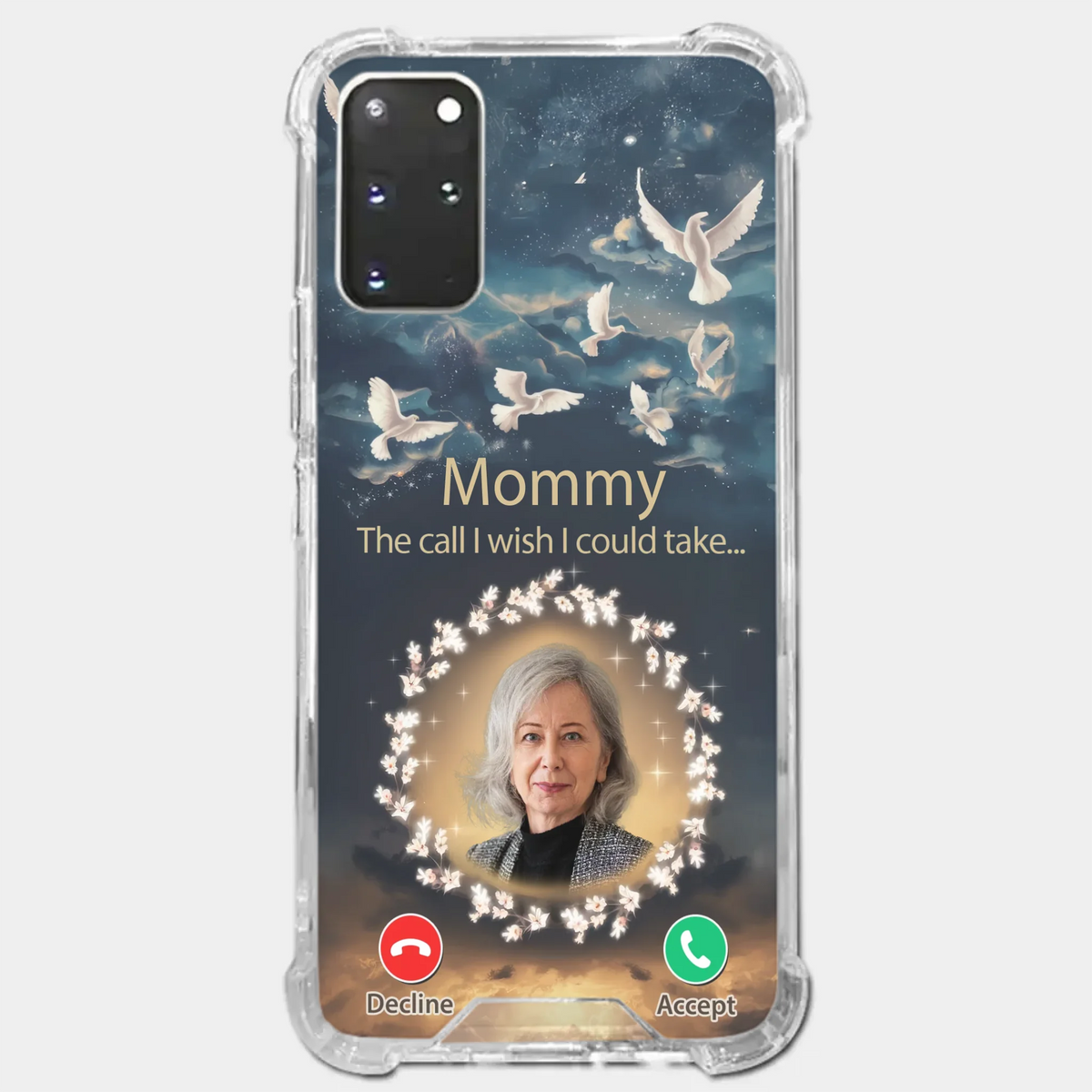 Custom Photo Because Every Memory Deserves A Special Place - Memorial Personalized Custom Clear Phone Case - Sympathy Gift For Family Members