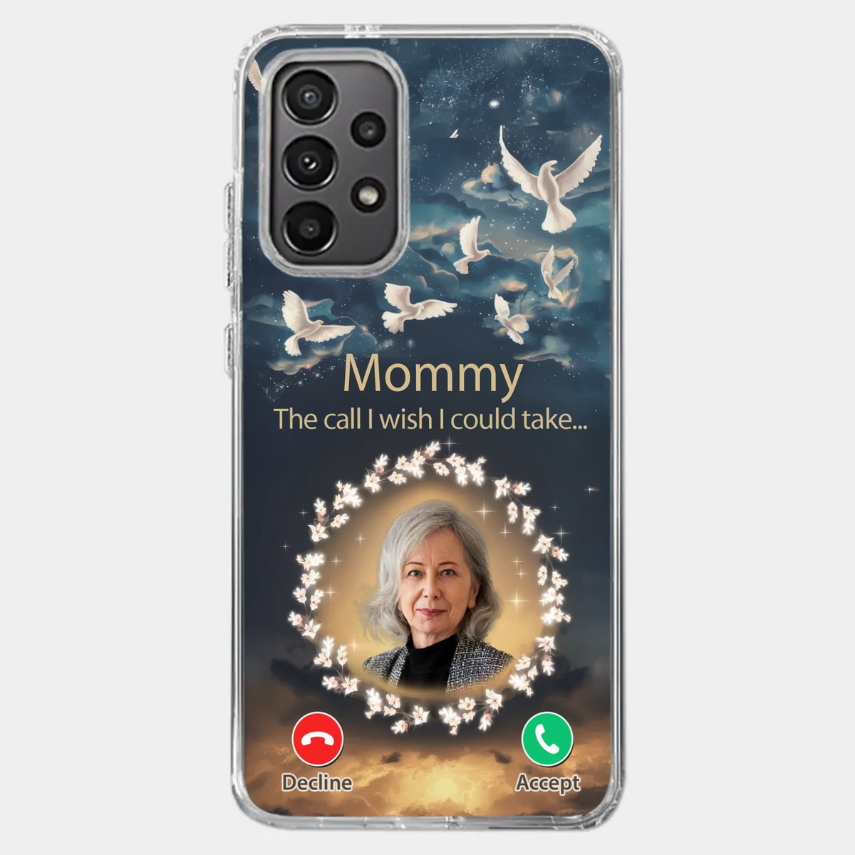 Custom Photo Because Every Memory Deserves A Special Place - Memorial Personalized Custom Clear Phone Case - Sympathy Gift For Family Members