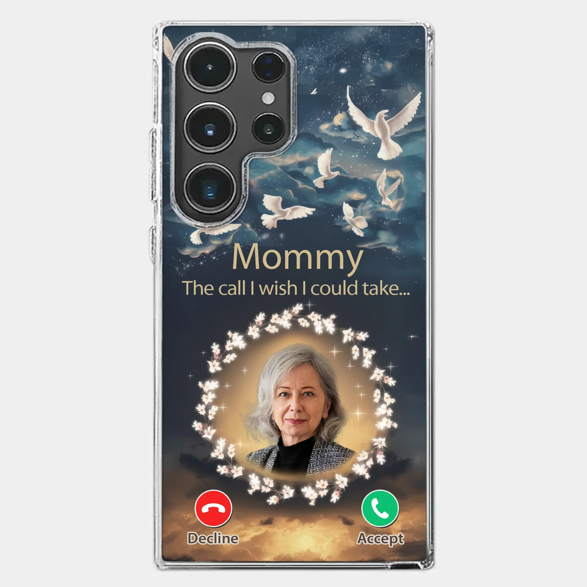 Custom Photo Because Every Memory Deserves A Special Place - Memorial Personalized Custom Clear Phone Case - Sympathy Gift For Family Members
