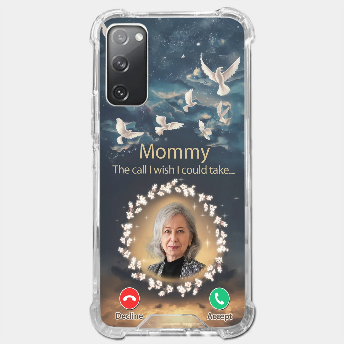 Custom Photo Because Every Memory Deserves A Special Place - Memorial Personalized Custom Clear Phone Case - Sympathy Gift For Family Members