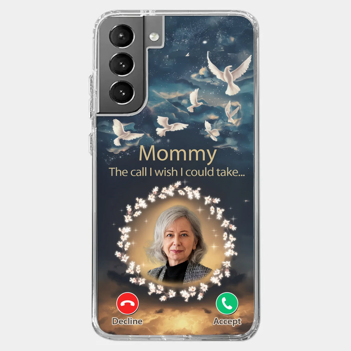 Custom Photo Because Every Memory Deserves A Special Place - Memorial Personalized Custom Clear Phone Case - Sympathy Gift For Family Members