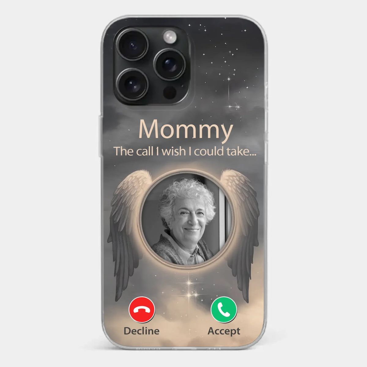 Custom Photo Because Their Love Continues To Guide You - Memorial Personalized Custom Clear Phone Case - Sympathy Gift For Family Members