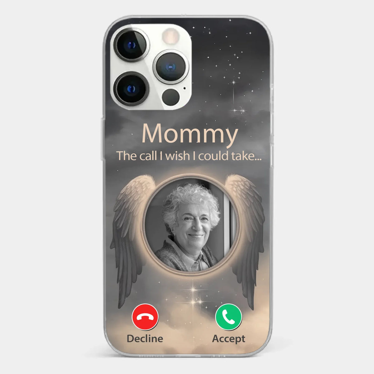 Custom Photo Because Their Love Continues To Guide You - Memorial Personalized Custom Clear Phone Case - Sympathy Gift For Family Members