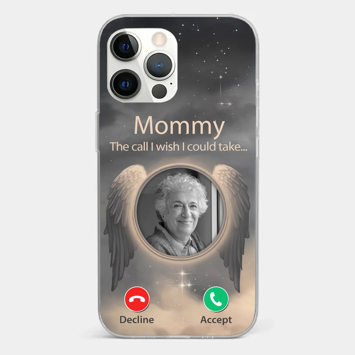 Custom Photo Because Their Love Continues To Guide You - Memorial Personalized Custom Clear Phone Case - Sympathy Gift For Family Members