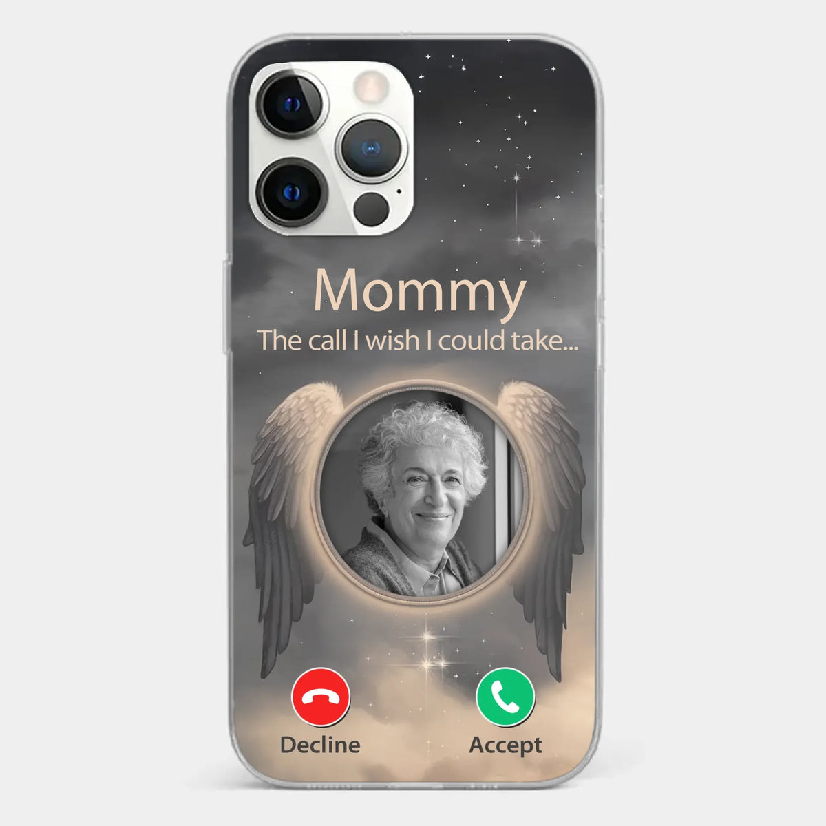 Custom Photo Because Their Love Continues To Guide You - Memorial Personalized Custom Clear Phone Case - Sympathy Gift For Family Members