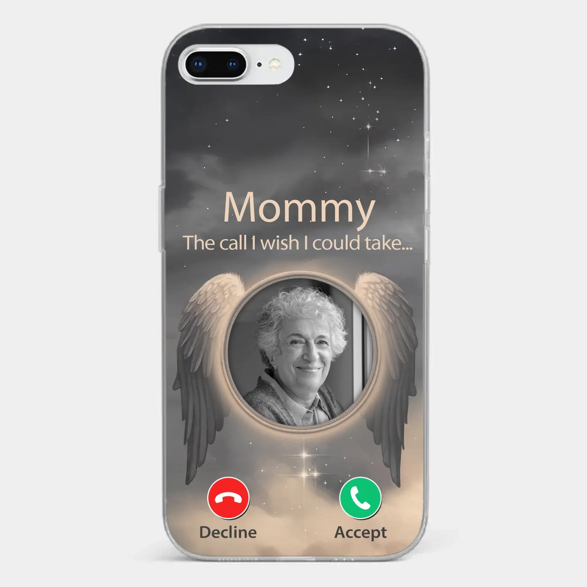 Custom Photo Because Their Love Continues To Guide You - Memorial Personalized Custom Clear Phone Case - Sympathy Gift For Family Members