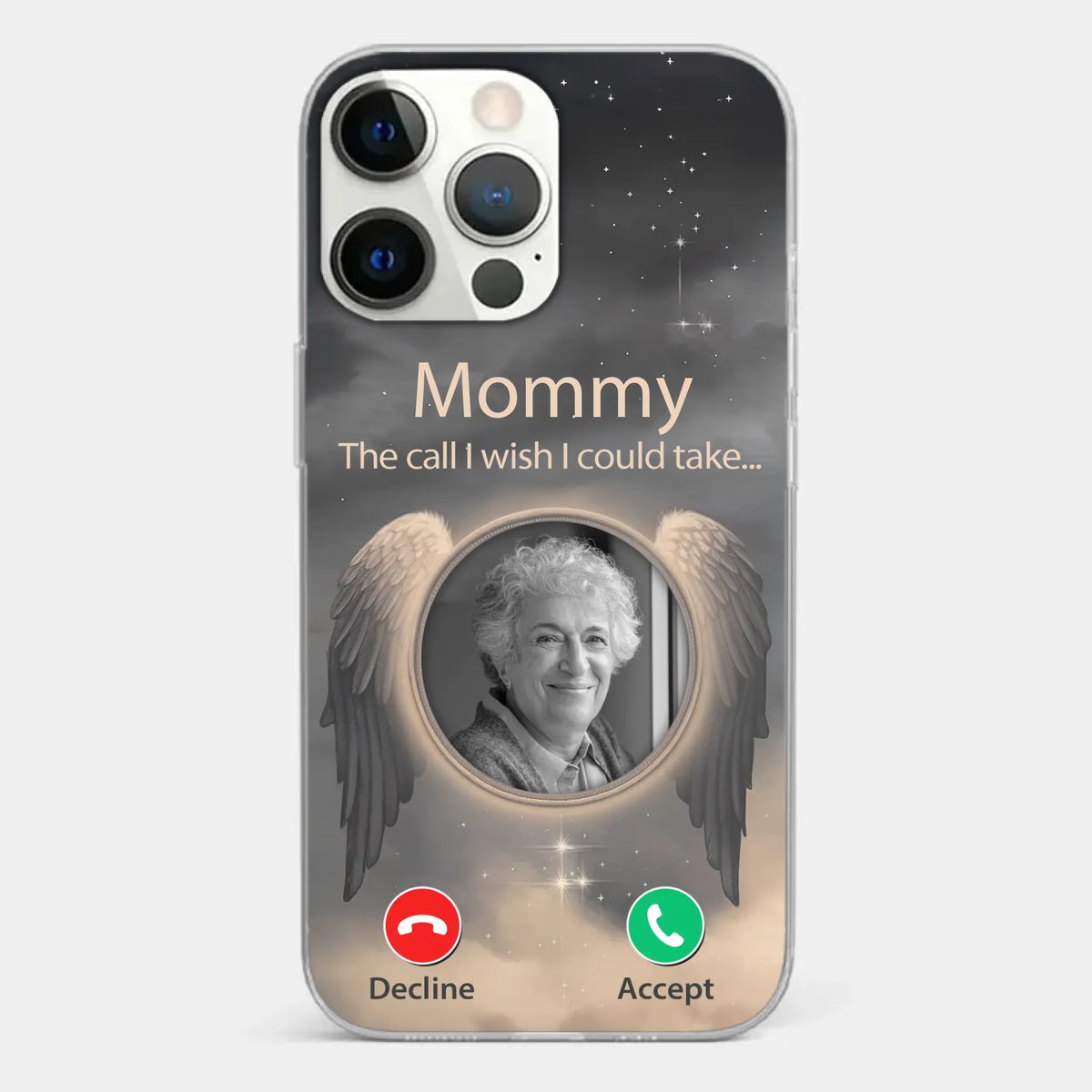 Custom Photo Because Their Love Continues To Guide You - Memorial Personalized Custom Clear Phone Case - Sympathy Gift For Family Members