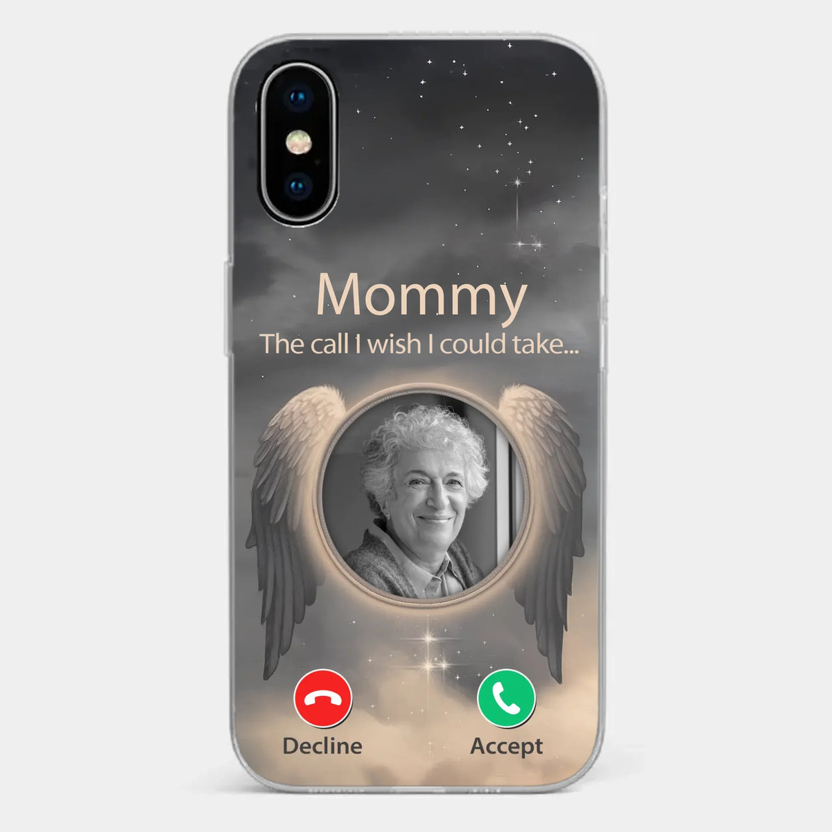 Custom Photo Because Their Love Continues To Guide You - Memorial Personalized Custom Clear Phone Case - Sympathy Gift For Family Members