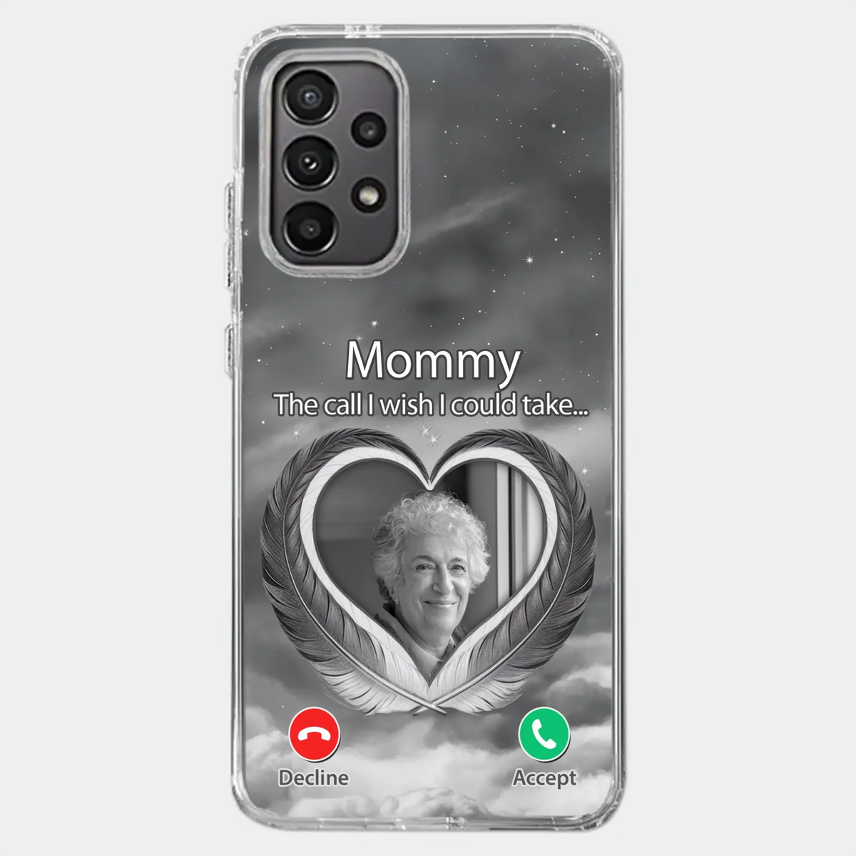 Custom Photo A Little Something To Make You Feel Connected - Memorial Personalized Custom Clear Phone Case - Sympathy Gift For Family Members