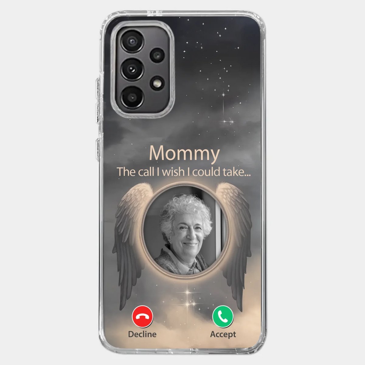 Custom Photo Because Their Love Continues To Guide You - Memorial Personalized Custom Clear Phone Case - Sympathy Gift For Family Members