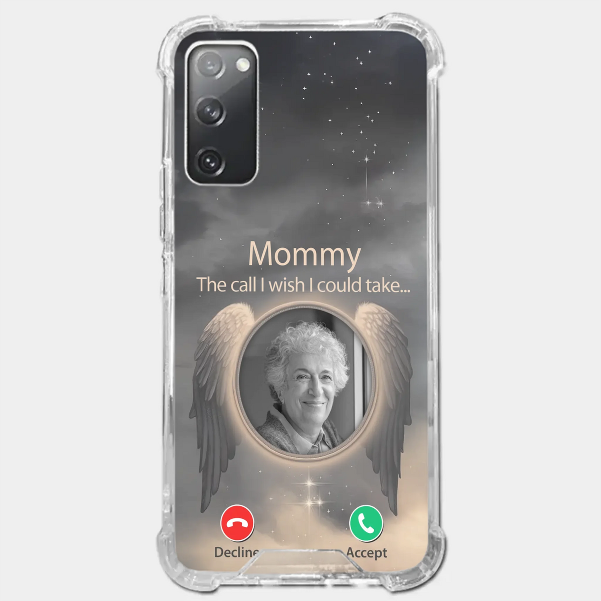 Custom Photo Because Their Love Continues To Guide You - Memorial Personalized Custom Clear Phone Case - Sympathy Gift For Family Members