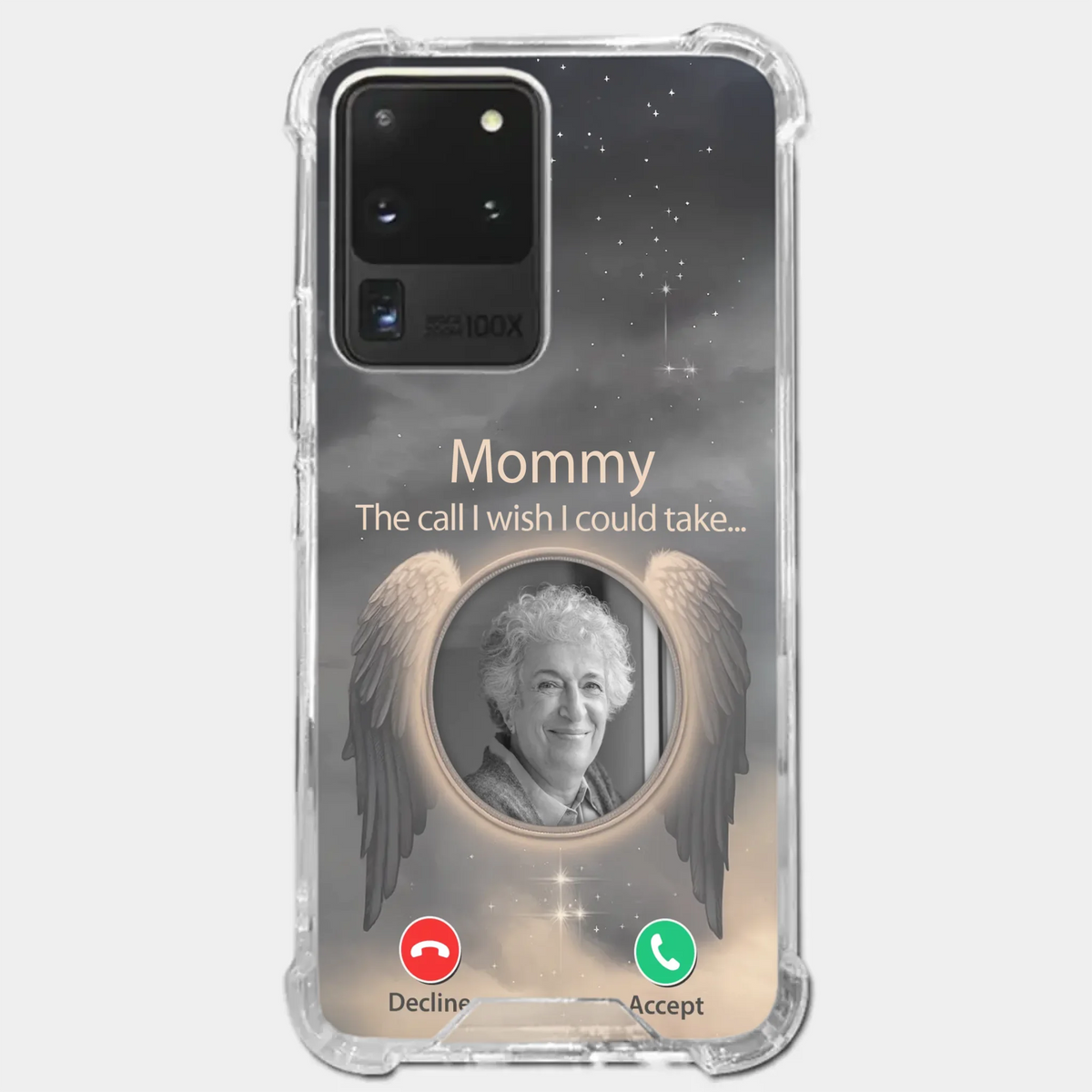 Custom Photo Because Their Love Continues To Guide You - Memorial Personalized Custom Clear Phone Case - Sympathy Gift For Family Members