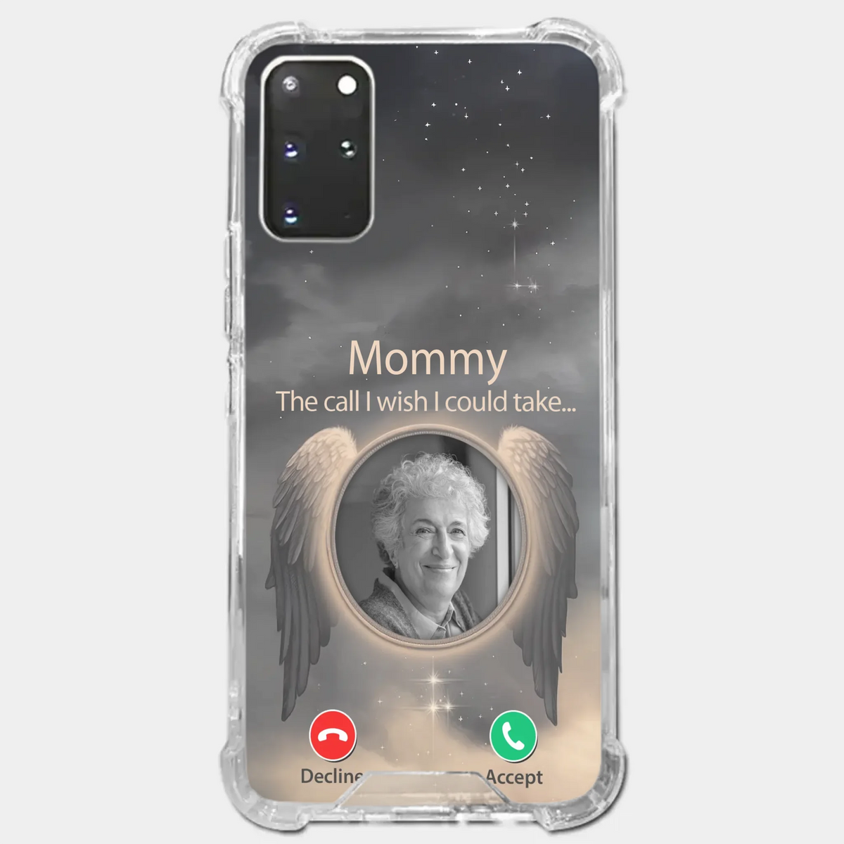 Custom Photo Because Their Love Continues To Guide You - Memorial Personalized Custom Clear Phone Case - Sympathy Gift For Family Members